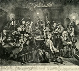 Jugando en el Club Whites, 1734