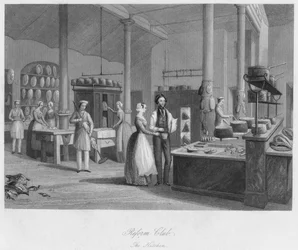Reform Club. La cocina, c1841