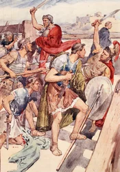 La persecución de Cayo Graco, ilustración de "Plutarch