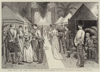 El Baile de los Fusileros Reales Escoceses en el Salón de San Andrés, Glasgow