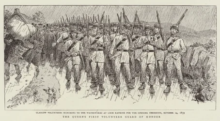 La primera guardia de honor voluntaria de la Reina