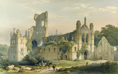 Abadía de Kirkstall, vista desde el noroeste. - De las 