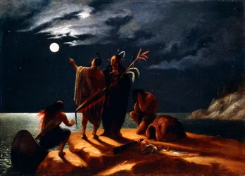 Indios experimentando un eclipse lunar, c.1848-50
