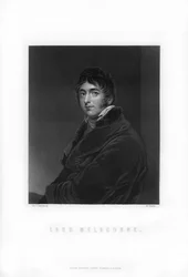 William Lamb, 2do Vizconde de Melbourne, estadista Whig británico y Primer Ministro, 1893