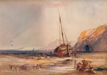 Escena de playa, c. 1840
