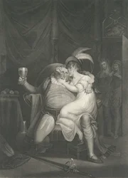 Doll Tearsheet, Falstaff, Henry y Poins Shakespeare, primera publicación 1795, reeditado 1852