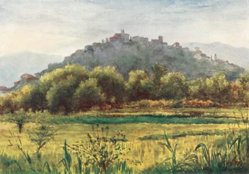 Cagnes, Tarde (litografía en color)
