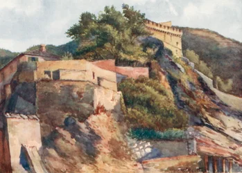El Castillo Viejo, Levanto (litografía en color)