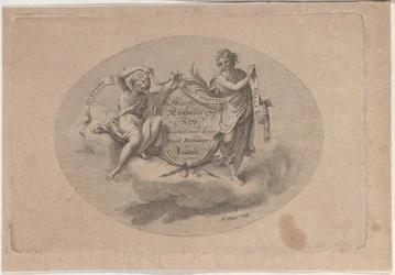 Tarjeta comercial de William Sharp, grabador, siglo XIX
