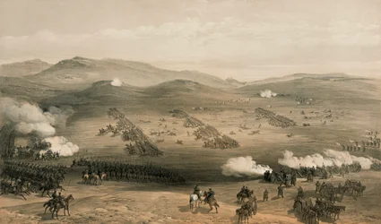 La carga de la Brigada Ligera en la Batalla de Balaclava, 25 de octubre de 1854, siglo XIX