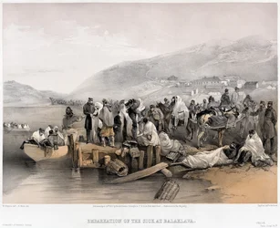 El embarque de los enfermos en Balaklava, 1855