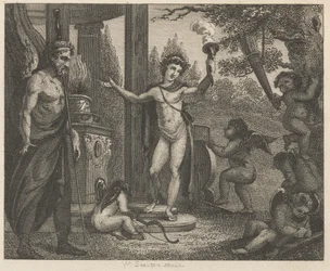 Cupido, Himeneo y Pluto