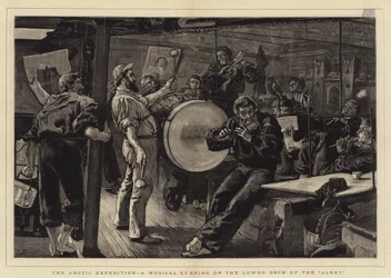 La expedición ártica, una velada musical en la cubierta inferior del Alert