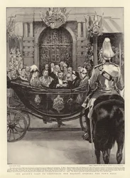 La visita de la Reina a Sheffield, Su Majestad inaugurando el Ayuntamiento