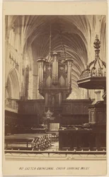 Catedral de Exeter, Coro mirando al Oeste.