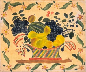 Cesta de fruta, c.1830 (acuarela sobre pana (pintura teorética))