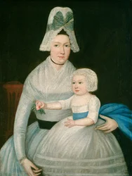 Madre e hijo en blanco, c.1790 (óleo sobre lienzo)