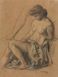 Figura drapeada sentada, 1905