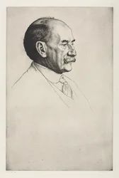 Thomas Hardy, mirando a la derecha