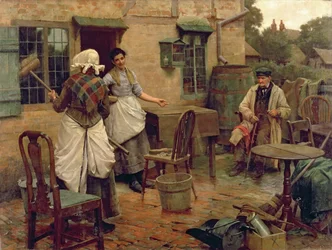 Under Petticoat Government, c.1891-2 (óleo sobre lienzo)