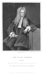 Isaac Newton, matemático y físico inglés, 1836