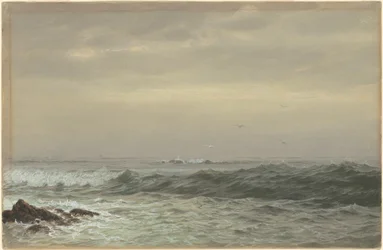 Rocas y olas rompiendo