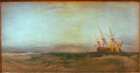 Un barco encallado