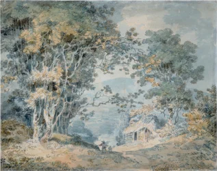 Campesinos en un camino rural en Hindhead, Surrey