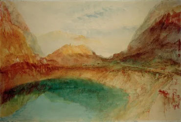 Lago en las montañas suizas