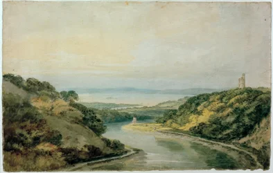 El desfiladero de Avon mirando hacia el canal de Bristol, con Cooks Folly