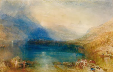 El lago de Zug: temprano por la mañana