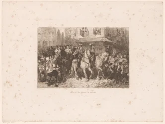 Entrada de los nobles en Bruselas, 1566 Entrada de los nobles en Bruselas (título sobre objeto)