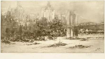Puente de Brooklyn, Nueva York (lámina grande)