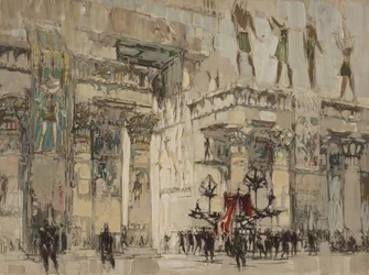 Posiblemente una versión de Visita al Templo de Isis, 1916