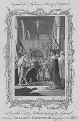 Anselm Fitz Arthur reclamando el terreno donde iba a ser enterrado Guillermo el Conquistador, 1773