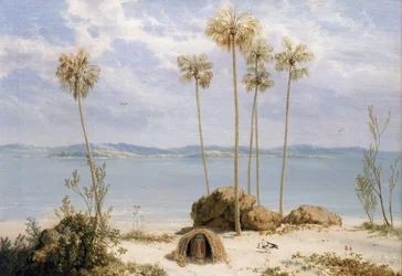 Vista del grupo de islas Edward Pellew, en el golfo de Carpenteria (Australia), Territorios del Norte, diciembre de 1802, durante la expedición de Matthew Flinders (1774-1814) en el Investigator entre 1801 y 1803, con el objetivo de cartografiar las tierra