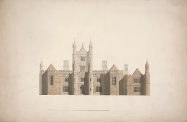 Alzado de una propuesta de diseño para Cambridge Colleges