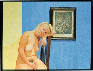 Desnudo sentado