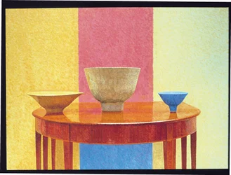 Naturaleza muerta, tres cuencos de Lucie Rie