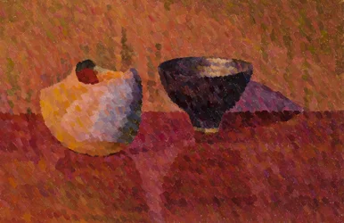 Naturaleza muerta, dos vasijas, 2019 (óleo sobre lienzo)