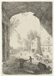 Posada en la Grotta della Ninfa Egeria