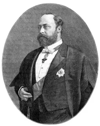 El Príncipe de Gales en sus túnicas como Bencher del Middle Temple, 1900