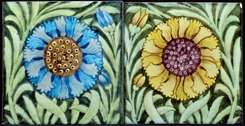 Azulejos con diseño floral de estilo persa