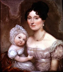 Lady FitzHerbert con uno de sus hijos más pequeños, c.1817