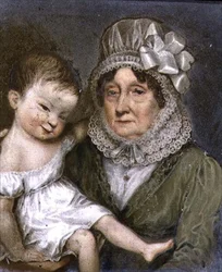 Madre de Agnes FitzHerbert con uno de sus nietos, c.1817