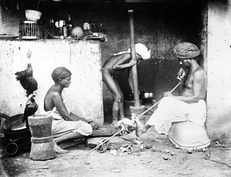 Una cocina india, c.1870s