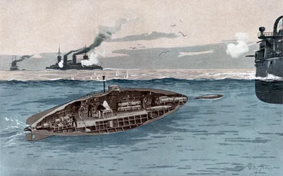 Submarino, c1905 (acuarela)