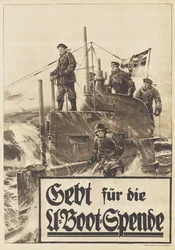 Donar al Submarino. Póster, 1917