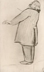 Johannes Brahms (1833-1897) Compositor, director de orquesta alemán (dibujo)