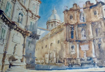 572 Sombras de última hora de la tarde - Palermo, Quattro Canti